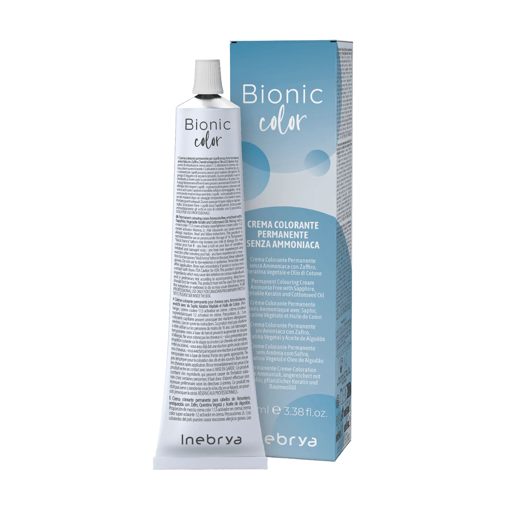Напівперманентна крем-фарба для волосся Inebrya Bionic Color 7/0 Blonde, 100 мл
